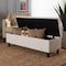 Baxton Studio Brette Beige Upholstered Brown Finished Wood Storage Bench Ottoman 161-9105 - alternate 3